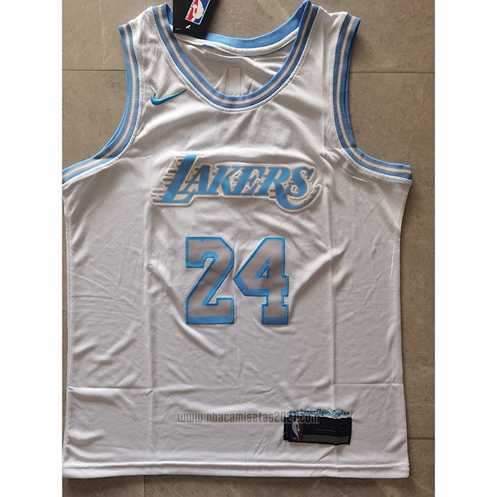 Camiseta Los Angeles Lakers Kobe Bryant #24 Ciudad 2020-21 Blanco